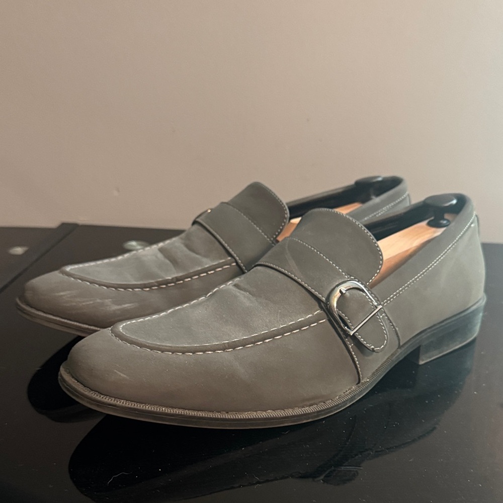 Unlisted by Kenneth Cole Gray Loafers with Buckle